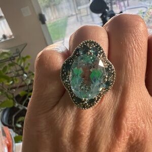 HAROLD TRUJILLO 925 Sterling Silver 12.27 CTW Blue Topaz Ring Size 6